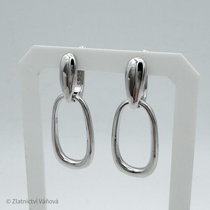 Stříbrné náušnice visací 